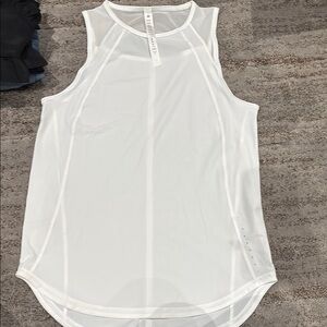 White Sleeveless Lulu top NEVER WORN
